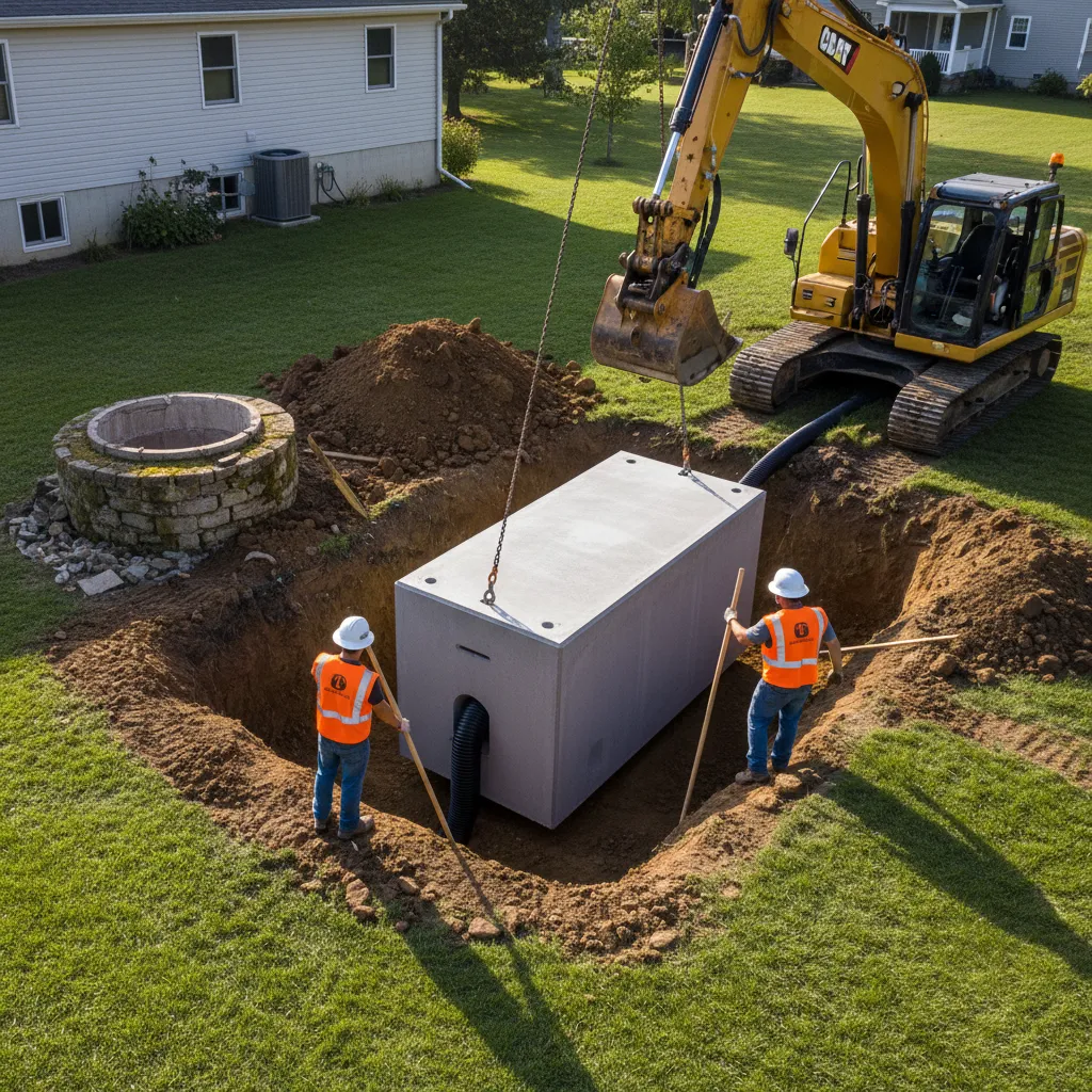 cesspool to septic system conversion square