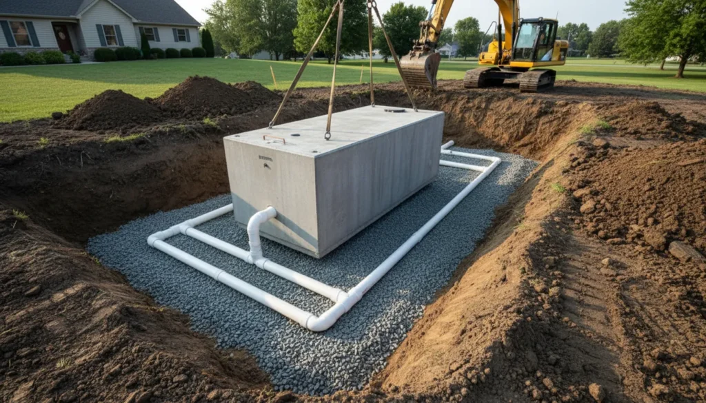 conventional septic system installation wide