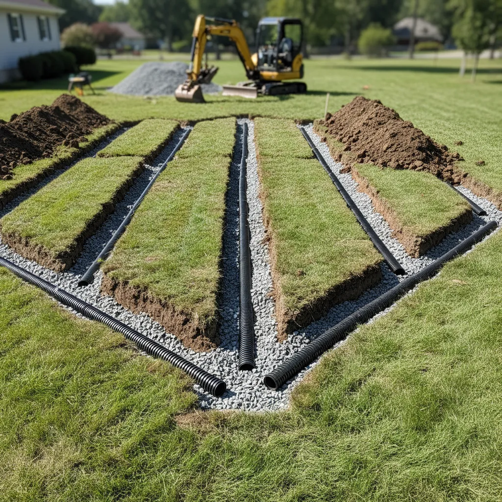 drain field expansion square