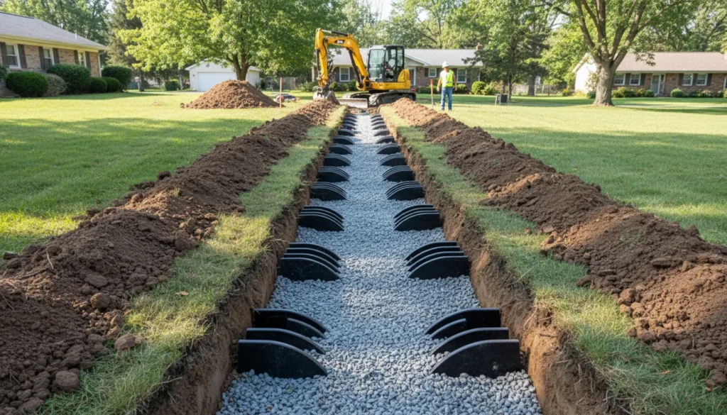 drain field expansion wide