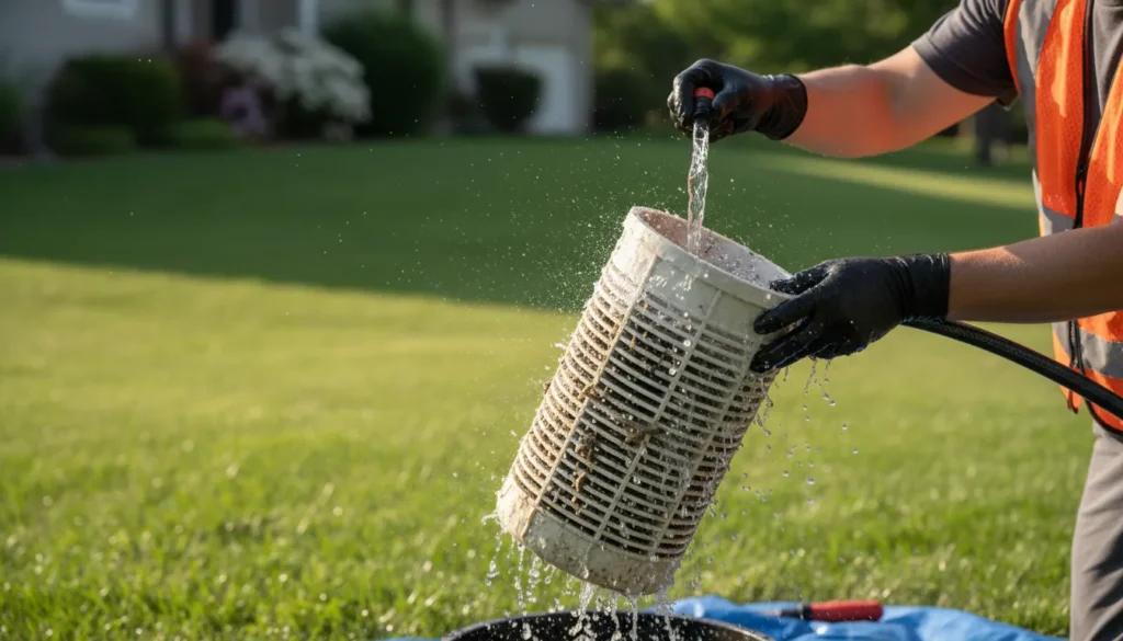 effluent filter cleaning replacement wide
