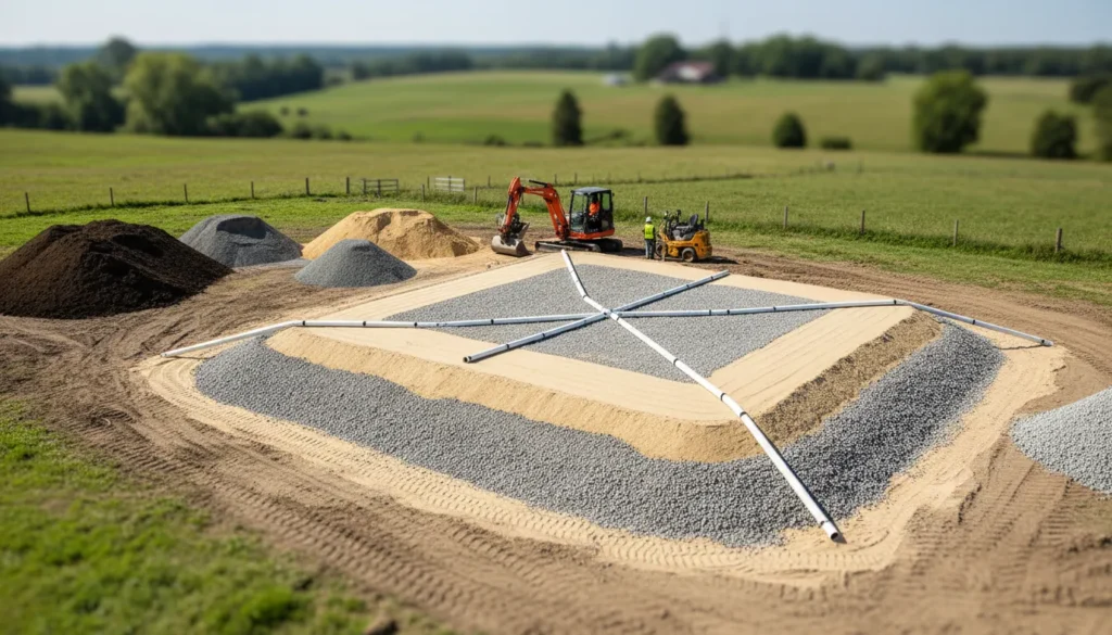 mound septic system installation wide