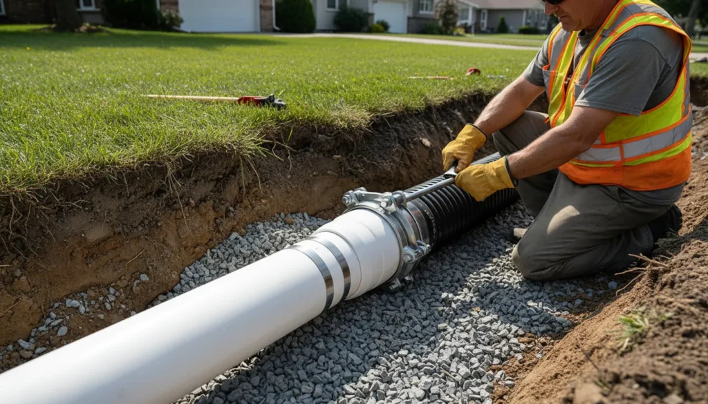 septic to sewer connection wide