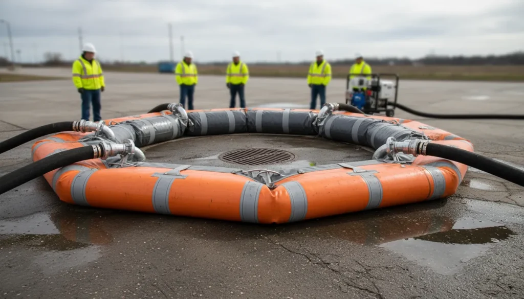 sewage overflow containment wide